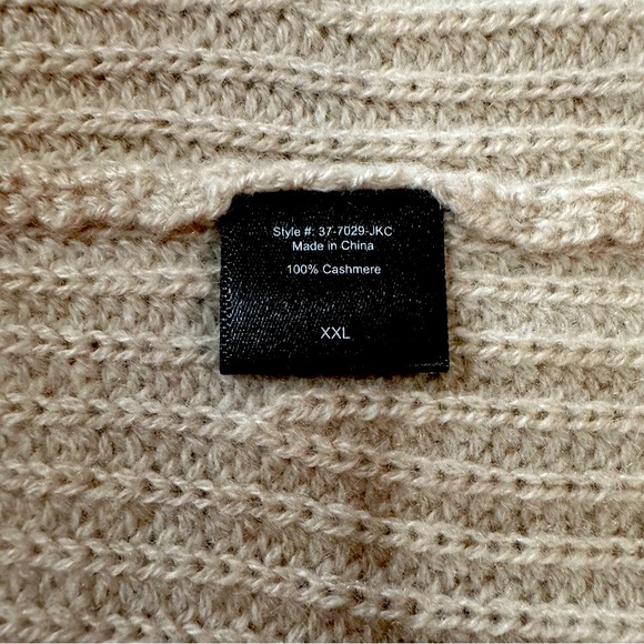 Jenni Kayne Cashmere Fisherman Sweater Oatmeal XXL - Picture 16 of 16